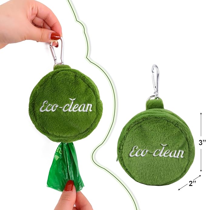 ECO-CLEAN Dog Poop Bags with 3 Bags Left Indicator - 360 Count Extra Thick and Leak Proof Pet Waste Bags with 1 dispenser, Unscented-Mewly Pet