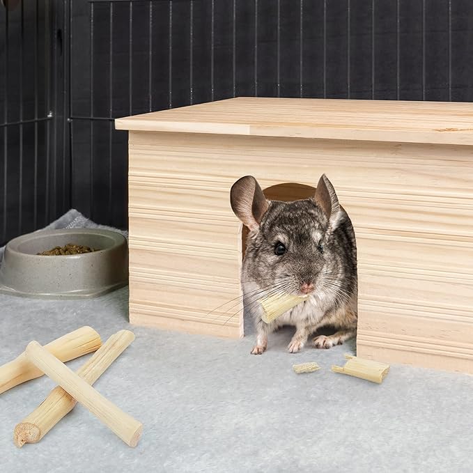 Niteangel Natural Bamboo Chew Toys for Rabbits, Chinchilla, Guinea Pigs and Other Small Animals-Mewly Pet