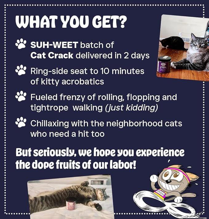 Cat Crack Catnip, Zoomie-Inducing Cat Nip Blend, North American Made & 100% Natural, Safe & Non-Addictive Catnip Treats Used to Supplement Cat Nip Toys, Spray, & Accessories (20 Cups)-Mewly Pet
