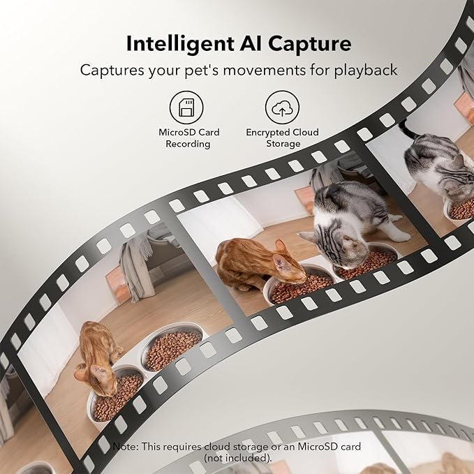 PETLIBRO Automatic Cat Feeder with Camera for Two Cats, 1080P HD Video with Night Vision, 5G WiFi Pet Feeder with Phone APP Control, 2-Way Audio for Cat & Dog, Low Food & Motion & Sound Alerts-Mewly Pet