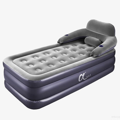 A-ER-FA Twin XL Air Mattress with Headboard and Built in Rechargeable Air Pump & Cup Holder – Premium Comfort Blow Up Mattress & Inflatable Mattress, Colchon Inflable Air Bed for Guests & Home Use