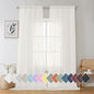 Aiyufeng Sheer Ivory Curtains 120 inches 2 Panels Set Extra Long Sheers, Classic Privacy Sheer Vertical Drapes for Farmhouse/French Door/Living Room, Rod Pocket, W40 x L120