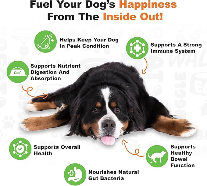 Doggie Dailies Probiotics for Dogs - Advanced Dog Probiotics with Prebiotics - Promotes Digestive Health - Supports Immune System and Overall Health (Pumpkin) 225 Soft Chews-Mewly Pet