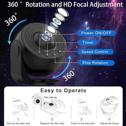 [Pro 2025] Planetarium Projector with Brighter Wider Projection, 13 in 1 Star Projector Galaxy Light with Starry Night Sky Space Nebula Solar System Constellation Moon for Bedroom Ceiling Room Decor