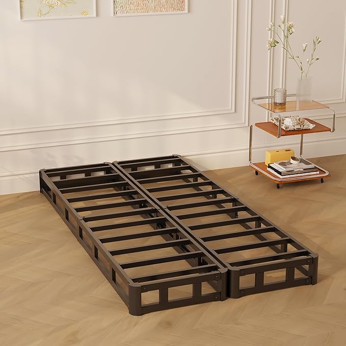Split Twin XL Box Spring 5 Inch, Easy Assembly Bed Foundation, Heavy Duty Low Profile XL Twin Box Spring with Fabric Cover, Noise Free