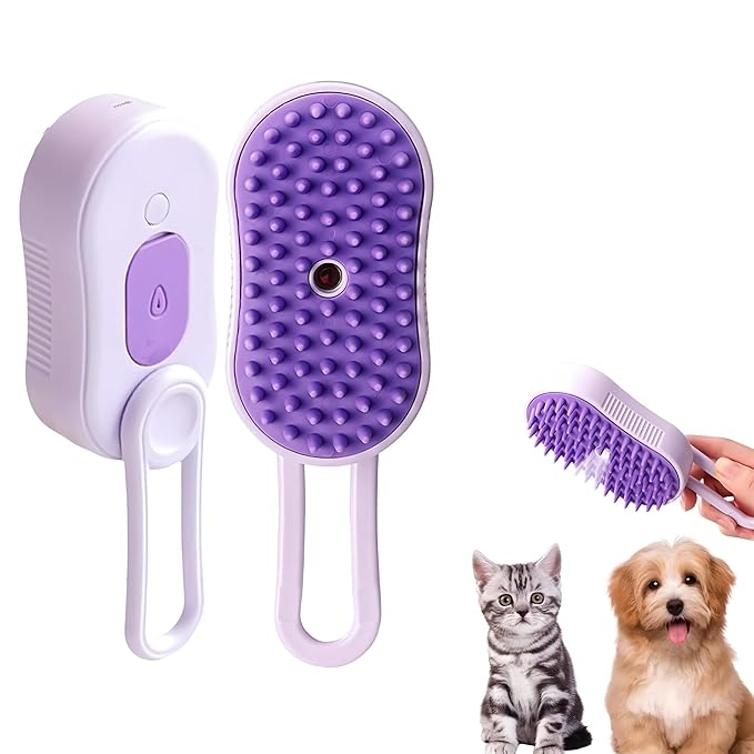 2024 Multifunctional Pet Grooming Brush - 3-in-1 Detangling and Massage Comb for Removing Loose Hair from Cats and Dogs-Mewly Pet