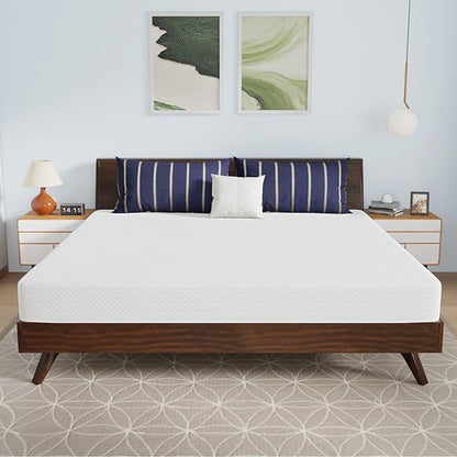PayLessHere Memory Foam Mattress Cooling Gel Bamboo Charcoal，8 inch CertiPUR-US Certified Breathable Bed Mattress Pressure Relief,Fiberglass Free,White King