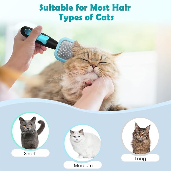 Slicker Brush, Dog Brush Gently Cleaning Pin Brush for Shedding Dog Hair Brush for Small Dogs Puppy Yorkie Poodle Rabbits Cats-Mewly Pet
