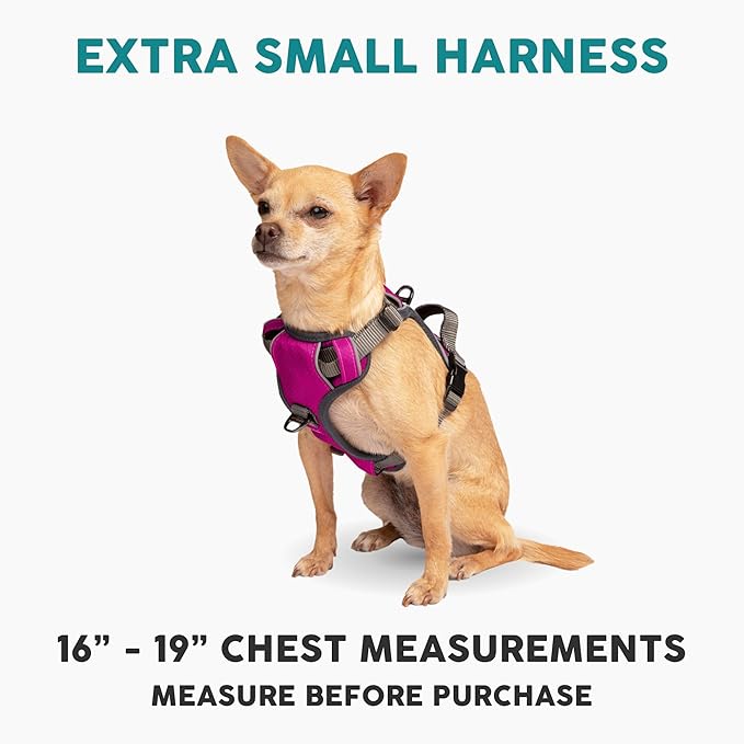 Embark Adventure Dog Harness, No-Pull Reflective Trim Dog Harness for Small, Medium & Large Dogs - Military Grade Nylon, 2 Leash Clips & Gel Lined Handle. Soft & Padded Puppy Dog Vest for Any Breed-Mewly Pet