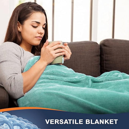 Walensee Fleece Blanket Plush Throw Fuzzy Lightweight (Queen Size 90x90 Light Blue) Super Soft Microfiber Flannel Blankets for Couch, Bed, Sofa Ultra Luxurious Warm and Cozy for All Seasons