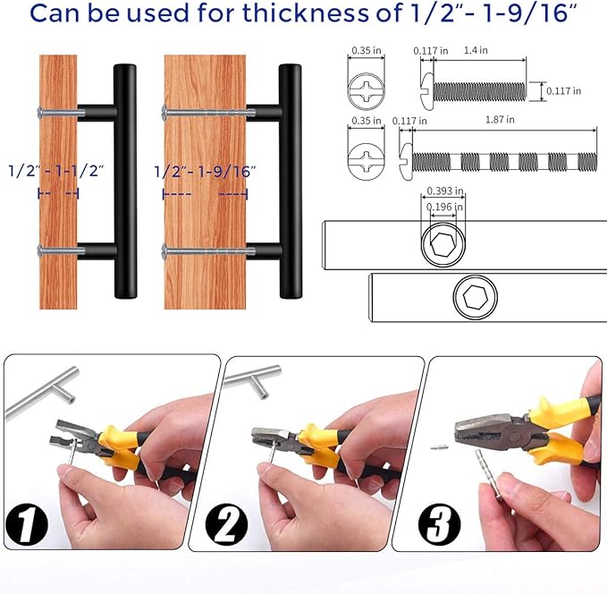 Ravinte 24 Pack | 5 Inch Cabinet Pulls Matte Black Stainless Steel Kitchen Drawer Pulls Cabinet Handles 5InchLength, 3Inch Hole Center