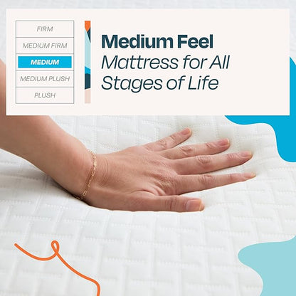 Linenspa 8 Inch Gel Infused Memory Foam Mattress – Queen Size – Medium Feel - Cooling Gel - Mattress in a Box - Primary or Guest Bedroom - Pressure Relieving and Breathable – CertiPUR-US Certified