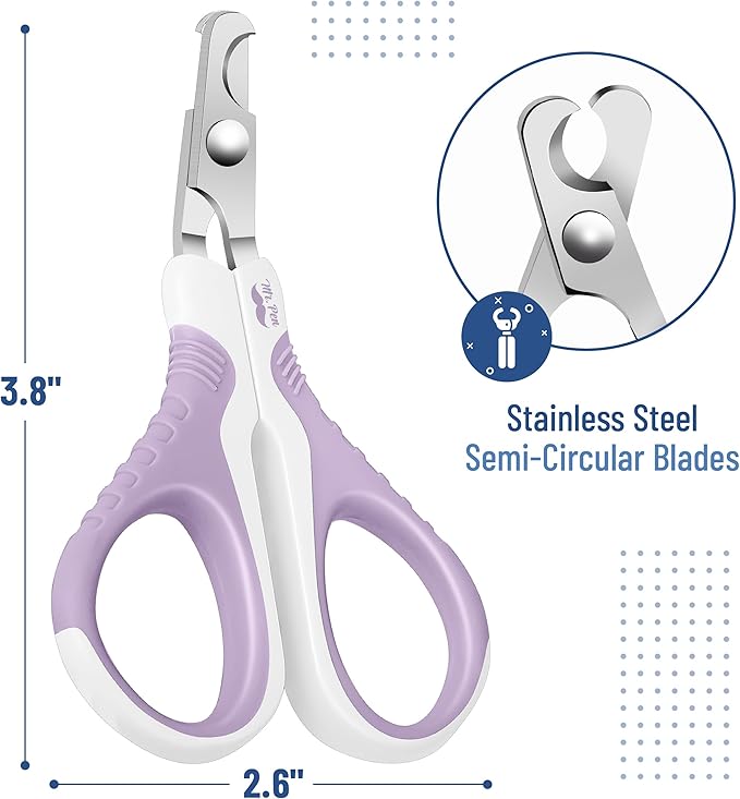 Mr. Pen Cat Nail Trimmer - Purple, Cat & Kitten Nail Clippers, Pet Claw Trimmer-Mewly Pet
