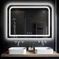 LED Bathroom Mirror, 40"x 30" LED Mirror with Lights for Bathroom, Lighted Vanity Mirrors for Wall, Anti-Fog, Dimmable, Tempered Glass, Memory Function, 3 Colors, Safe Use (White)
