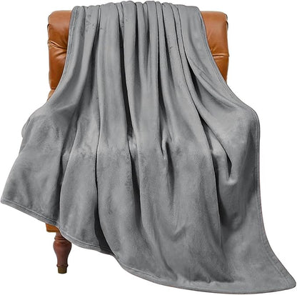 BEDELITE Fleece Blanket Twin Size Grey Throw Blanket for Couch & Bed, Luxury Plush Cozy Fuzzy Blanket 60x80 inches, Super Soft Warm Lightweight Throw Blanket for Travel Camping
