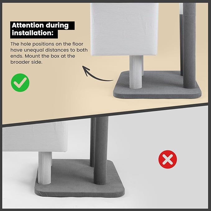 Gardner Pet 65in Heavy Duty Cat Tree Tower for Large Cats, Multi-Level Cat Furniture with Replaceable Sisal Scratching Post, Hammock | Extra-Large Platform & Condo (Beige)-Mewly Pet