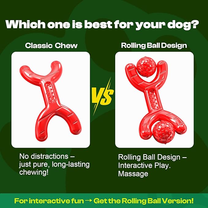 Dog Toys for Aggressive Chewers - Heavy Duty Chew Proof Durable Toy for Large Breed Dogs, Interactive Tough Nylon Bone for Boredom Relief & Mental Stimulation-Mewly Pet