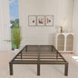 ALDRICH 12 Inch Metal Bed Frame Queen Size - Double Black Basic Steel Slats Platform, Easy Assembly Heavy Duty Noise Free Bedframes, No Box Spring Needed