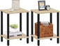 TUTOTAK End Table, Set of 2, Side Table, Nightstand, 2-Tier Storage Shelf, Sofa Table for Small Space, Living Room, Bed Room TB01BO035