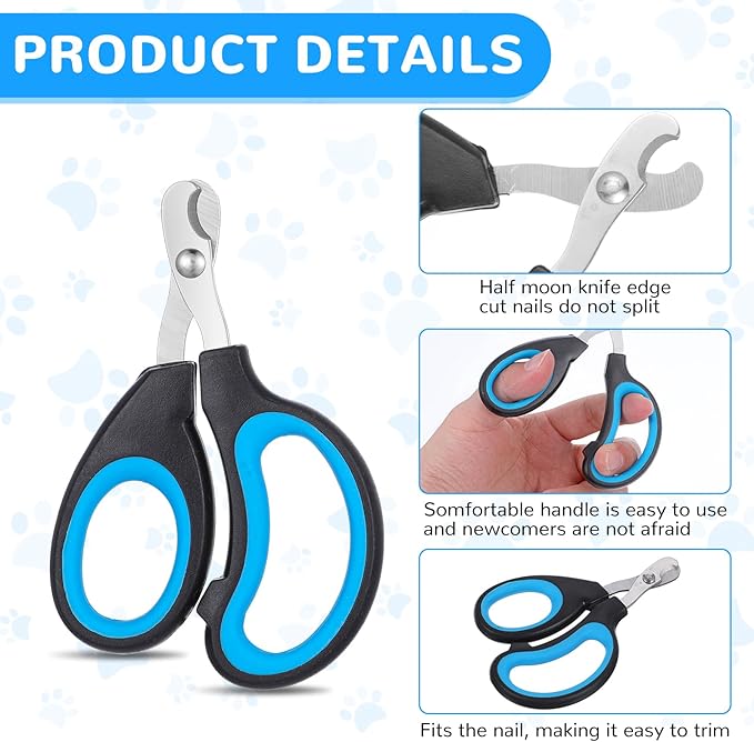 20 Pcs Cat Nail Clipper Bulk Kitten Claw Trimmer Pet Nail Cutter Claw Care for Cats, Kittens, Bunny, Puppy, Rabbit, Gatos, and More-Mewly Pet