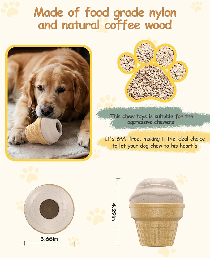 Dog Frozen Treat Toy, Long-Lasting Interactive Dog Toys to Keep Them Busy, Fillable & Freezable Birthday Gifts, Enrichment Toys for Puppy-Mewly Pet