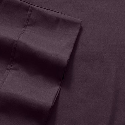 Sweet Home Collection 6 Piece 1500 Supreme Collection Brushed Microfiber Deep Pocket Sheet Set-2 Extra Pillow Cases, Great Value, Split King, Purple