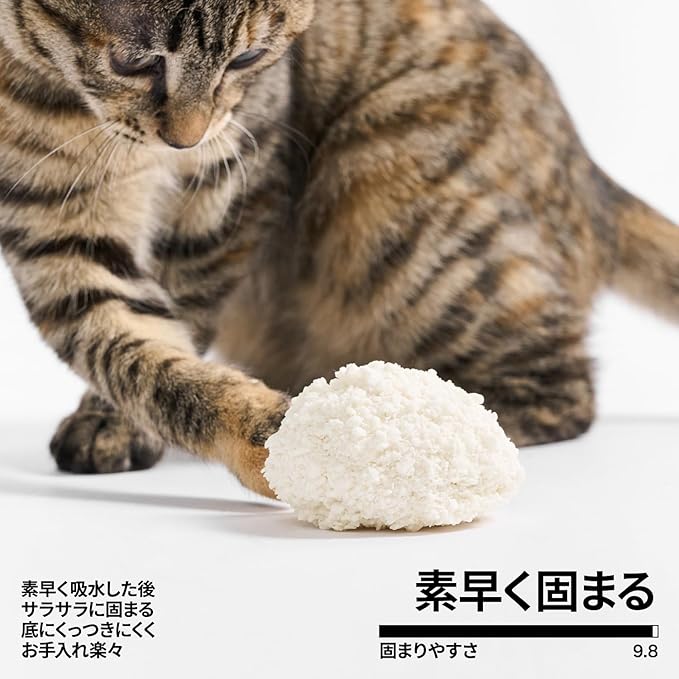 pidan Cassava Cat Litter clumping,Odor Control,Plant-Based Natural Ingredients,Ultra Absorbent and Fast Drying,Low,Dust,Scented (5.3lb×4bags)-Mewly Pet