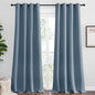 NICETOWN Smoky Blue Blackout Curtains 90 inches Length for Living Room, 2 Panels, 55" Wide, Thermal Insulated Long Drapes for Large Window