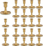 Candlestick Holders Taper Candle Holders, Romadedi Gold Candle Stick Candle Holder for Table Centerpiece, Wedding Reception, Festive Christmas Mantel Decoration or Home Decor, Set of 24