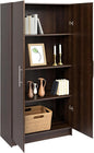 Prepac Elite Tall Garage Storage Cabinet & Pantry Storage Cupboard, 2-Door Freestanding Bathroom or Pantry Cabinet with Adjustable Shelves, 16" D x 32" W x 65" H, Espresso