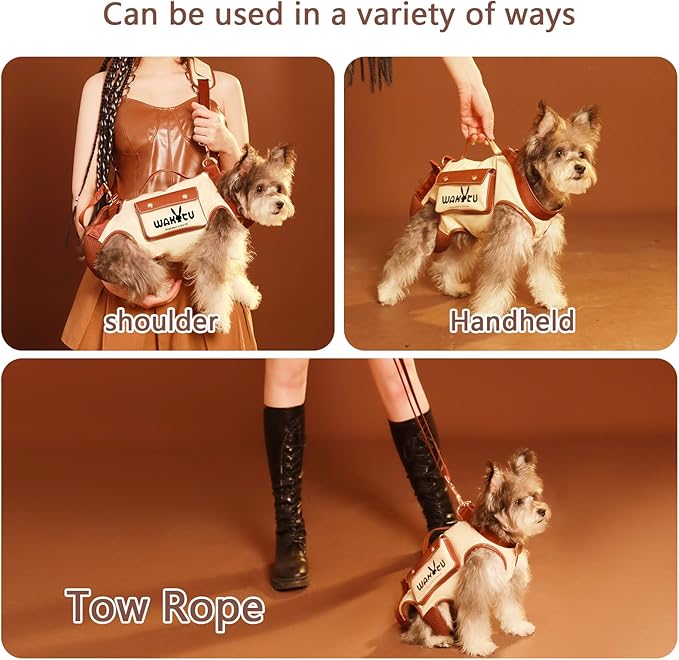 Dog Lift Harness Dog Carrier VES Harness Adjustable Leash with Small Puppy Treat Bag,Fits Most Cars,XS-Mewly Pet