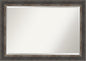 Amanti Art Brown Bathroom Mirror for Over Sink, 29x41 Bark Rustic Char Rectangle Vanity Mirror, Large Country Rustic Frame, Hangs Horizonally and Vertically, Bathroom Wall Decor, Beveled Edge