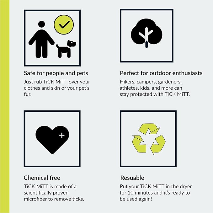 Blue Protective Glove for Tick Removal from Pets & Humans - Easy, Gentle, Chemical-Free Tick Handling - Portable & Durable for Outdoor Adventures-Mewly Pet