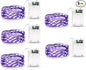 5 Pack Fairy Lights Battery Operated, 7 Feet 20 Led String Lights with Timer, Waterproof Firefly Lights for Party Haunted House Indoor Outdoor Halloween Decorations, 6 Hours on/18 Hours Off, Purple