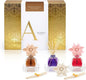 AGRARIA Into The Woods PetiteEssence Collection, Handmade Sola Flower Reed Diffuser Set of 3, Luxury Home Fragrance Scented Oil Diffuser Gift Set
