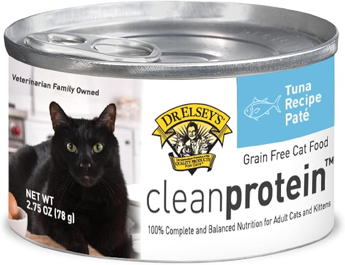 Dr. Elsey's cleanprotein Tuna Recipe Wet Cat Food (Case of 24), 2.75 oz Canned Food-Mewly Pet