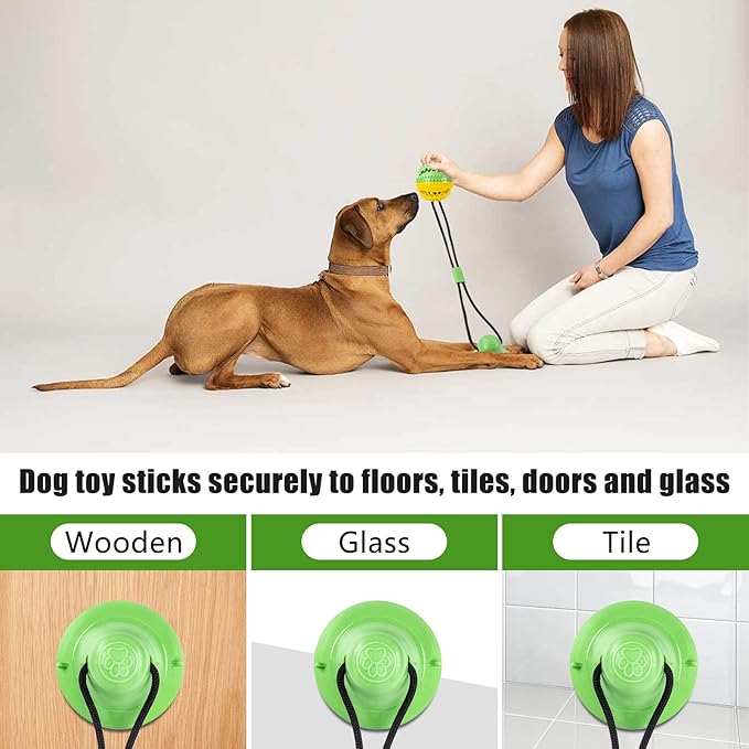 Dog Toys, Dog Chew Toys for Aggressive chewers, Puppy Training Treats Teething Rope Toys for Boredom, Puzzle Treat Food Dispensing Ball for Puppies Teething Small Dogs (Green)-Mewly Pet