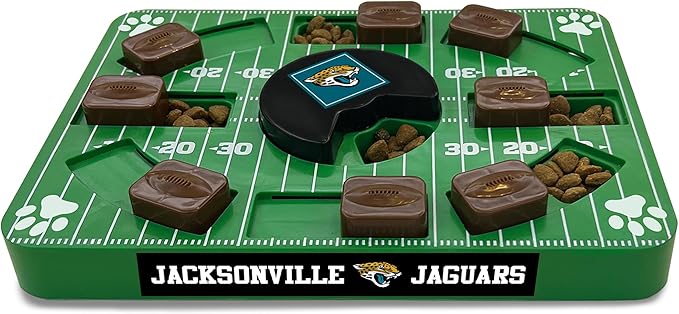 Pets First NFL Jacksonville Jaguars Puzzle Toy - Interactive Dog Treat Puzzle-Mewly Pet