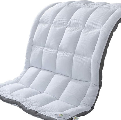 Mattress Topper Twin & Mattress Pad Protector - Quality Plush Luxury Down Alternative Pillow Top - 2inch Extra Thick Mattress Cover(39"x75")