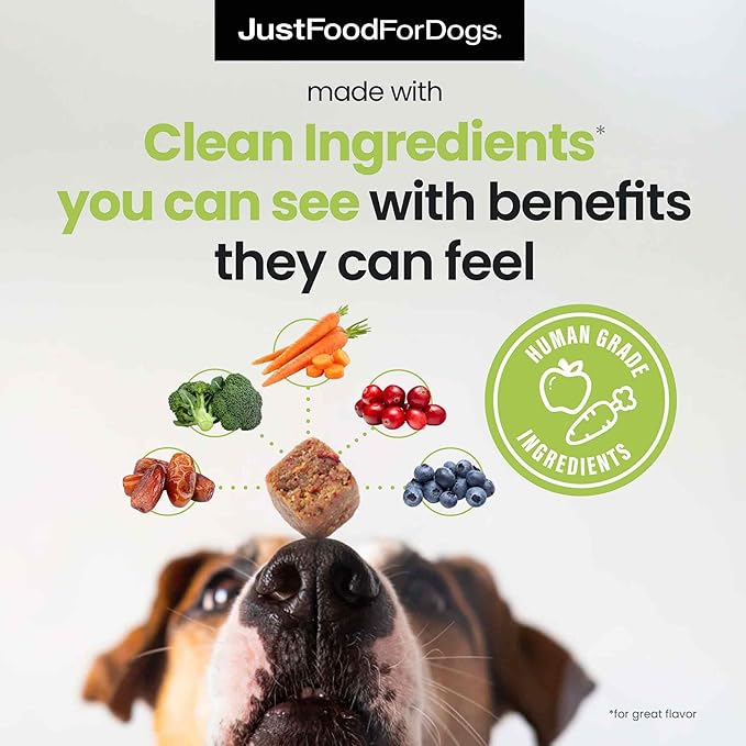 JustFoodForDogs Skin & Allergy Care Soft Chews Supplement for Dogs, Seasonal Allergies, Itchy Skin Relief, Inflammation, Immune Support - 45 Count-Mewly Pet
