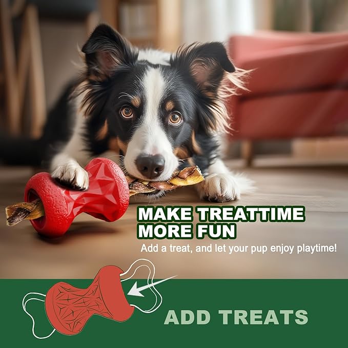 Interactive Durable Bones Dog chew Toys for Aggressive chewers Rubber Dog Toys for Boredom and stimulating-Mewly Pet
