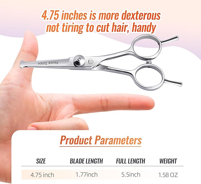 Dog Grooming Scissors: 4.75" Pet Straight Shears Made Of Advanced Stainless Steel Alloy for Trimming Dogs Cats and Other Pets Face and Paws-Mewly Pet