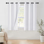 NICETOWN 100% Blackout Window Curtain Panels 48" Length, Set of 2, Snow White, 42 inches Wide, Thermal Insulated Drapes for Kitchen