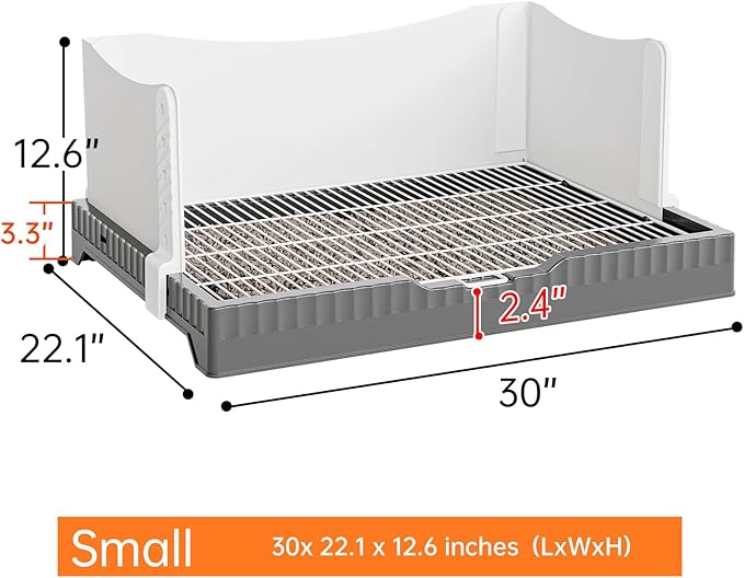 Oneluck Dog Litter Box with High Walls,30" x 22" Indoor Puppy Pee Pad Holder,Protection Wall Every Side for No Leak, Spill, Accident,Ideal for Medium Dog-Mewly Pet