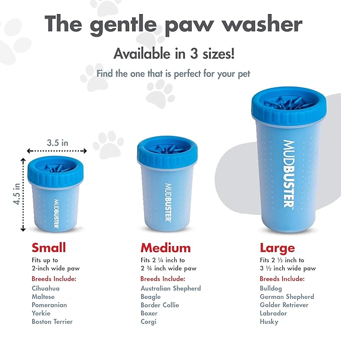Dexas Small Dog Paw Cleaner, Pro Blue, Paw Washer for Dogs, Premium Quality Pet Supplies and Dog Accessories-Mewly Pet
