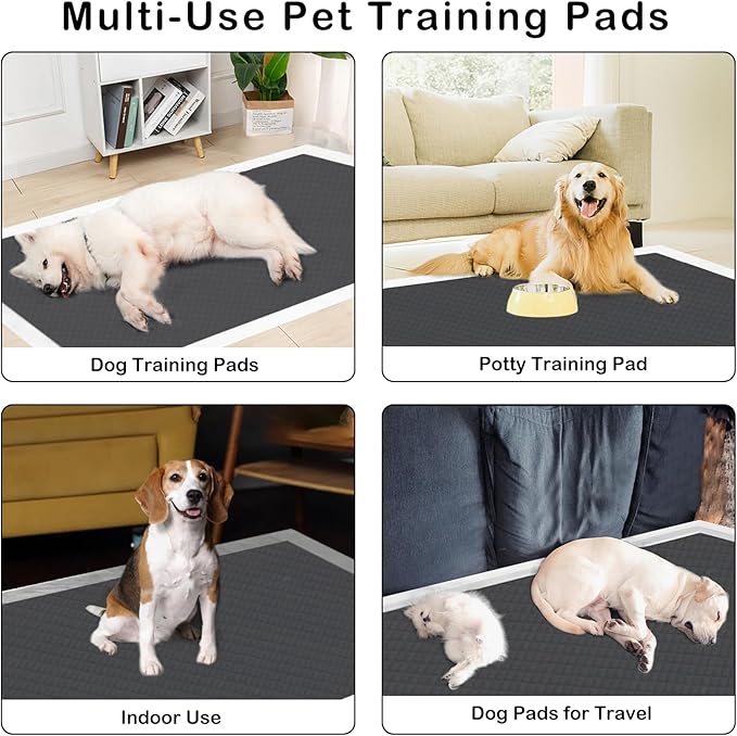 ELEGX Extra Large 28"x44" 40 Pcs Odor-Control Super Absorbency Charcoal Pee Pads for Dogs,Leak-Proof Pet Training Pee Pads,Thicken Disposable Potty Pads Puppy Training Pads for Cats Rabbits-Mewly Pet