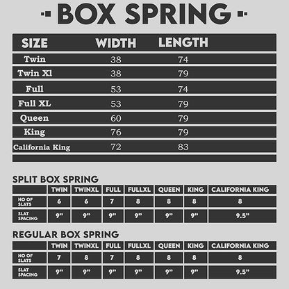 Nutan, 8-Inch Sturdy Split Box Spring for Mattress Support-Durable and Fully Assembled, Natural Wood Foundation for Twin, White
