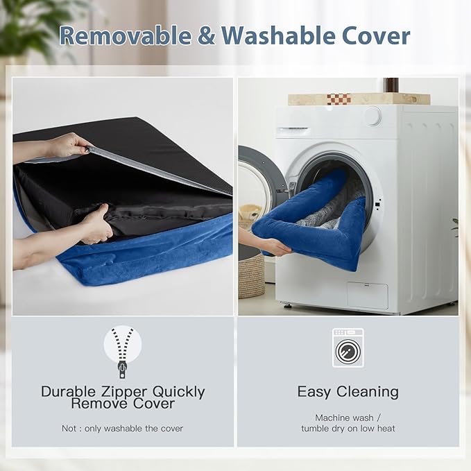 WNPETHOME Giant Dog Bed, Washable Dog Couch with Removable Waterproof Cover, Orthopedic Large Pet Sofa Bed with Bolster Sides for Sleeping-Mewly Pet