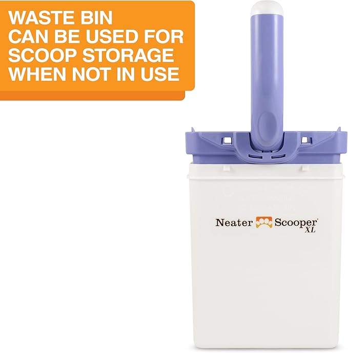 Neater Pet Brands Neater Scooper XL Cat Litter Scoop, 15 Refill Bags – Extra-Large Capacity Mess-Free Cat Litter Scooper with Bag for Large & Multiple Cats, Spill-Proof Litter Box Scooper with Holder-Mewly Pet