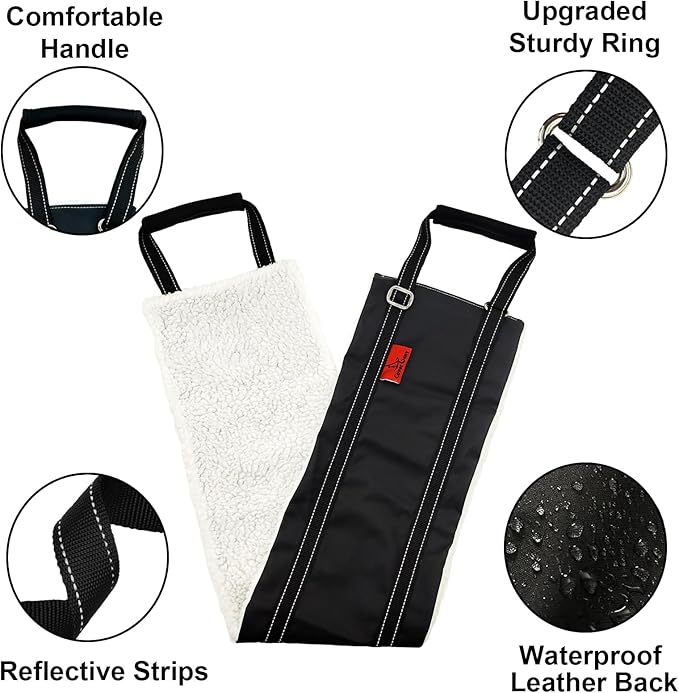 Leather Dog Lift Harness,Sling for Large Dogs Hind Leg Support,Support Harness for Back Legs,Dog Rear Lift Harness Assist for Senior,Injured,Post ACL,TPLO Surgery Recovery Essentials,Mobility aids L-Mewly Pet